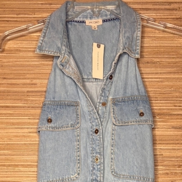 Pilcro Sleeveless Denim Dress Nwt Size Small - Picture 2 of 5